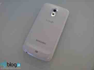 White Samsung Galaxy Nexus shows off its new paint job for the camera