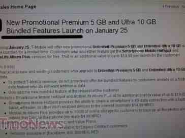 T-Mobile leak reveals upcoming promotional data plans with free mobile hotspot