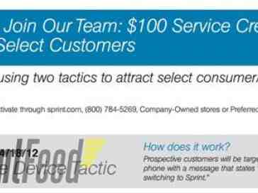Sprint leak details upcoming $100 credit offer to entice select prospective customers to switch
