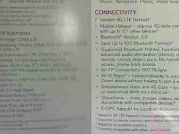LG Lucid 4G spec details surface in leaked Verizon document