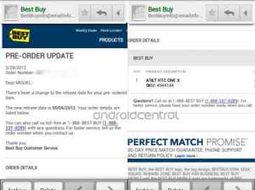 AT&T HTC One X due to arrive on May 6th, Best Buy claims in email