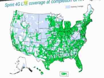 Sprint map shows 4G LTE coverage plans for 2014