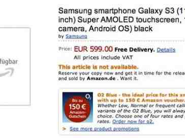 Samsung Galaxy S III listed on Amazon Germany with handful of purported specs [UPDATED]