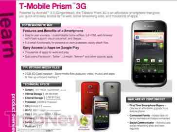 T-Mobile Prism launch and spec details revealed by leaked documents