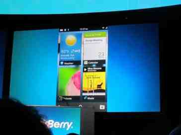 BlackBerry 10 shown off on stage at BlackBerry World