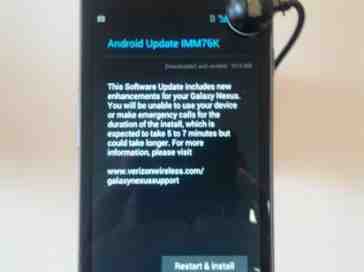 Some Verizon Galaxy Nexus units receive Android 4.0.4 update