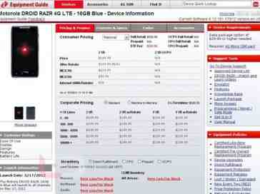 Blue Motorola DROID RAZR rumored to be debuting May 17th with $149.99 price tag