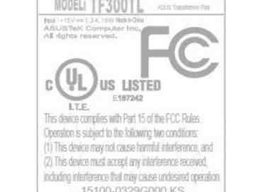 ASUS Transformer Pad TF300TL shows up in the FCC with AT&T-compatible 4G LTE