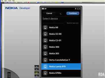 Lumia 910 makes an appearance in Nokia developer tool