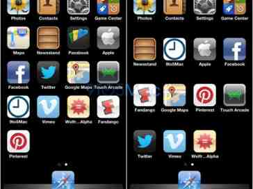 iOS 6 scales to 1136x640 resolution with five rows of apps in iOS Simulator