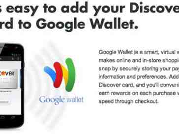 Google Wallet now able to save Discover cards