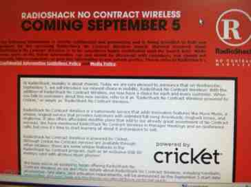 RadioShack No Contract Wireless tipped for September 5 introduction