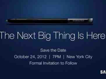 Samsung to hold event on October 24, Galaxy Note II likely the focus