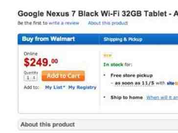 Nexus 7 32GB starts popping up at some retailers with $249 price tag