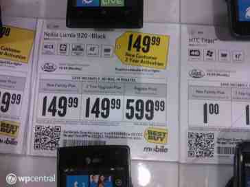 Nokia Lumia 920 given $149.99 price tag at Best Buy [UPDATED]