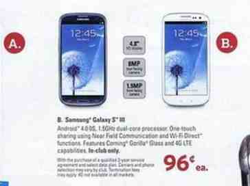 Samsung Galaxy S III to be priced at $0.96 at Sam's Club on Black Friday