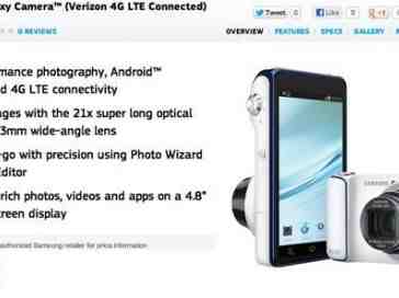 Verizon Galaxy Camera pops up on Samsung's website with 4G LTE support in tow