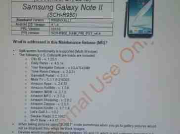 U.S. Cellular Samsung Galaxy Note II update rolling out, Multi-Window included
