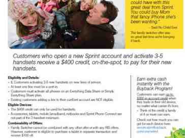 Sprint leaks tease $400 family switcher offer, Total Equipment Protection for iPhone