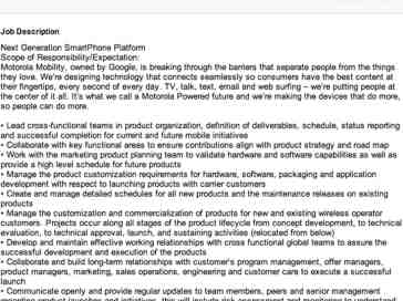 Motorola job listing includes 'X-Phone' reference