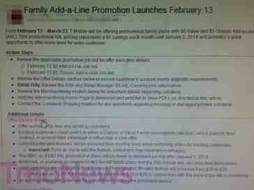 T-Mobile tipped to be kicking off family plan add-a-line promotion on Feb. 13