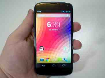 Google Nexus 4 given some small design changes, including new nubs on its rear