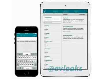 SwiftKey Note iOS app shown in another leaked image, this time with iPad version in tow
