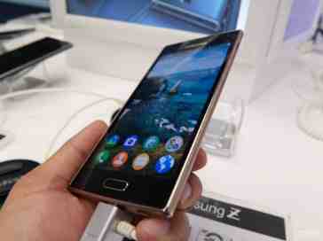 Samsung Z poses in its golden duds at Tizen developer conference