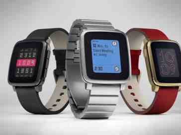 Pebble Time Steel has metal casing in three colors, Pebble smartstraps official too
