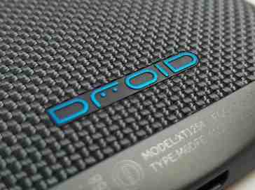 Motorola DROID Turbo blue accent close