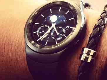 See the round Samsung Gear S2 smartwatch on a wrist