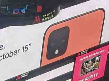 Orange Pixel 4 confirmed by Google ad in Times Square