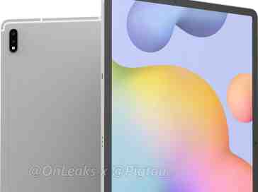 Samsung Galaxy Tab S7+ and its 12.4-inch display appear in renders