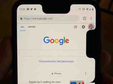Google Pixel 3 XL bug causing second notch to appear on the screen