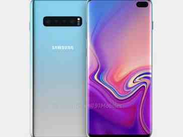 Samsung Galaxy S10+ reportedly appears in renders with four rear cameras, punch hole display cutout