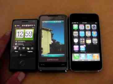 iPhone 3g v HTC Touch Diamond v Samsung Omnia