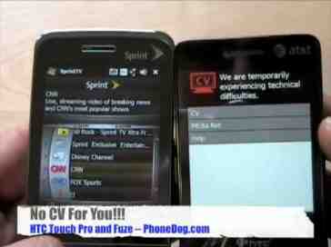 HTC Fuze (AT&T) vs Touch Pro (Sprint) Part 2