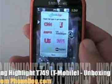 Samsung Highlight T749 (T-Mobile) - Unboxing