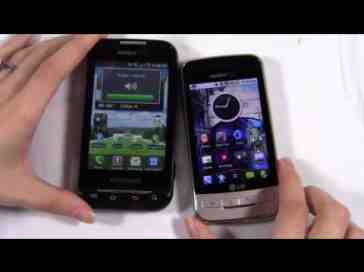 LG Optimus M vs Samsung Indulge Dogfight Part 1
