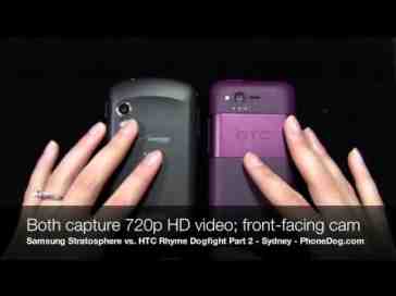 Samsung Stratosphere vs. HTC Rhyme Dogfight Part 2