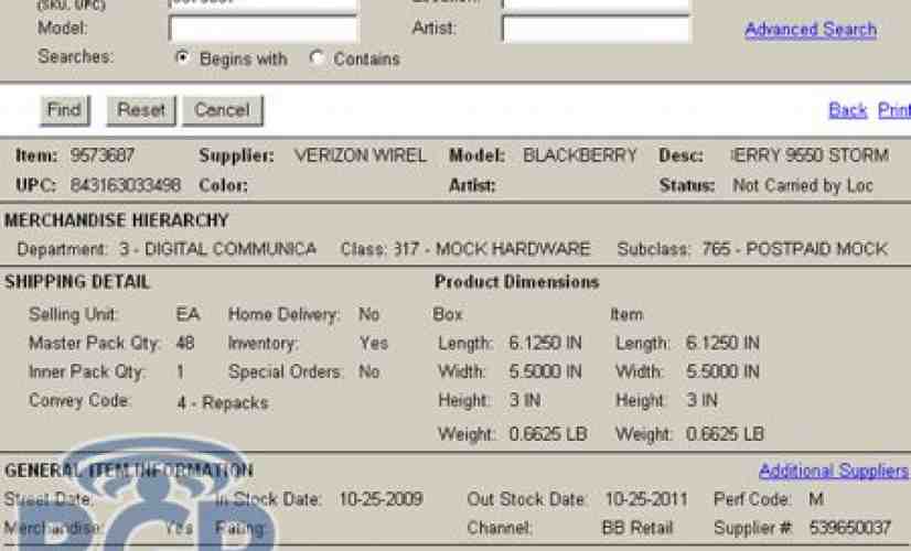 BlackBerry Storm 2 to launch around October 25th?