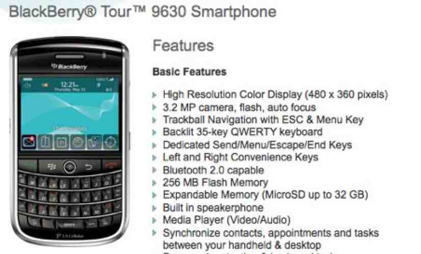 US Cellular launches BlackBerry Tour 9630