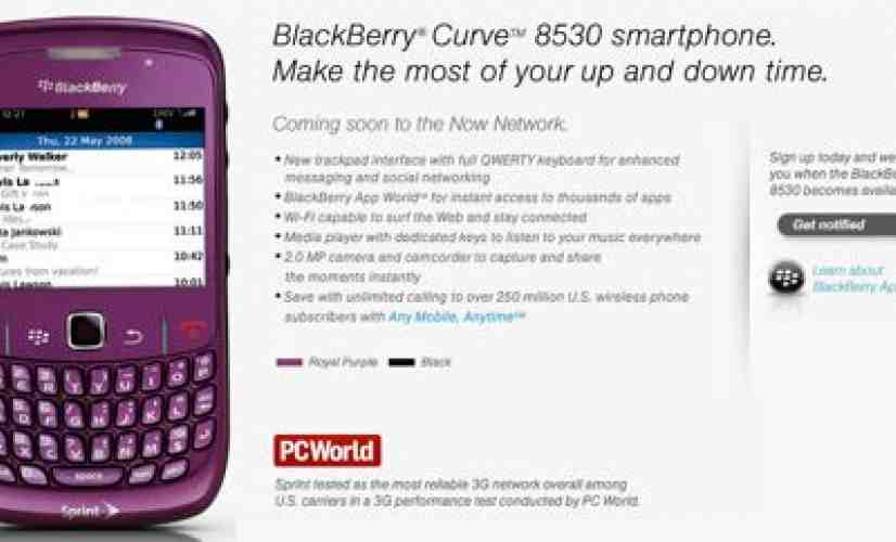 Sprint announces BlackBerry Curve 8530