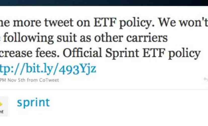Sprint: Nope, we're not raising our ETF to match Verizon