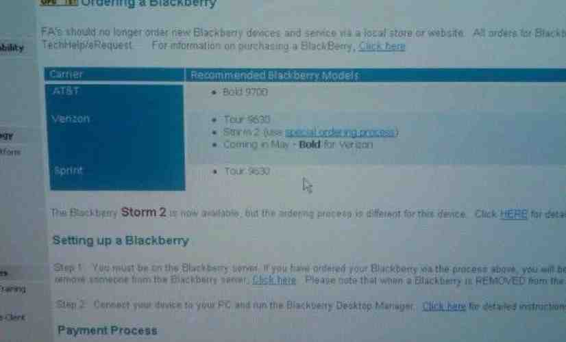 BlackBerry Bold 9650 to land on Verizon in May?