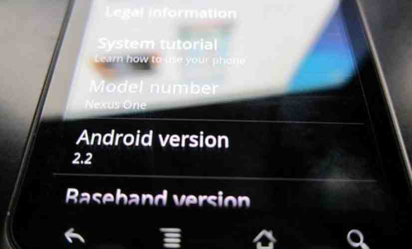 Android 2.2 update for Nexus One may not be 