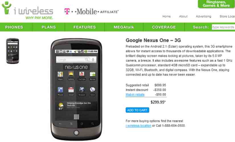 Google sets Nexus One free to third party retailers
