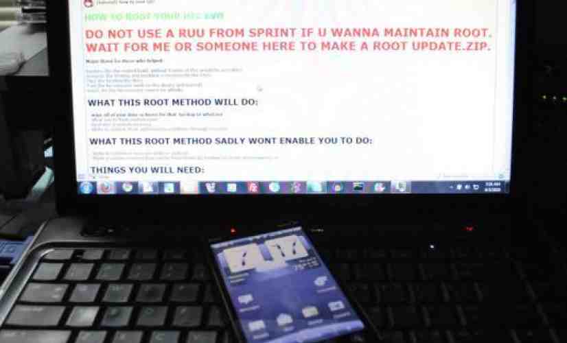 EVO 4G receives root tutorial just before launch