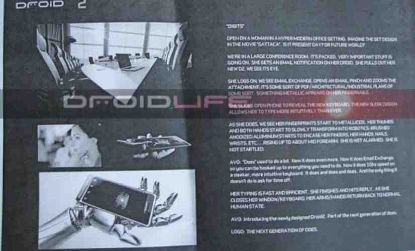 Moto Droid 2 and Droid X commercial slides leak, bring new details