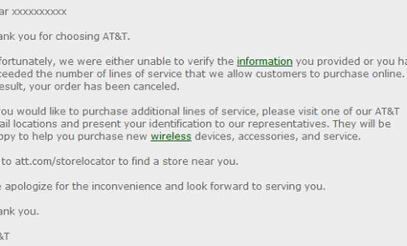 AT&T cancelling iPhone 4 pre-orders?